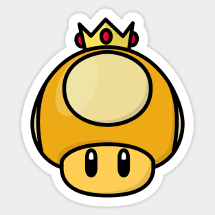 Gold Mushroom Sticker